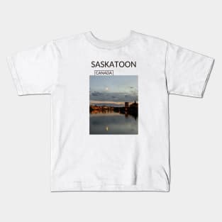 Saskatoon Saskatchewan Canada Panoramic View Skyline Cityscape Gift for Canadian Canada Day Present Souvenir T-shirt Hoodie Apparel Mug Notebook Tote Pillow Sticker Magnet Kids T-Shirt